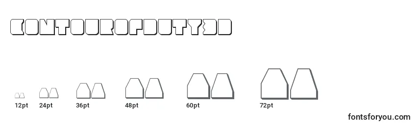 Tamanhos de fonte Contourofduty3D