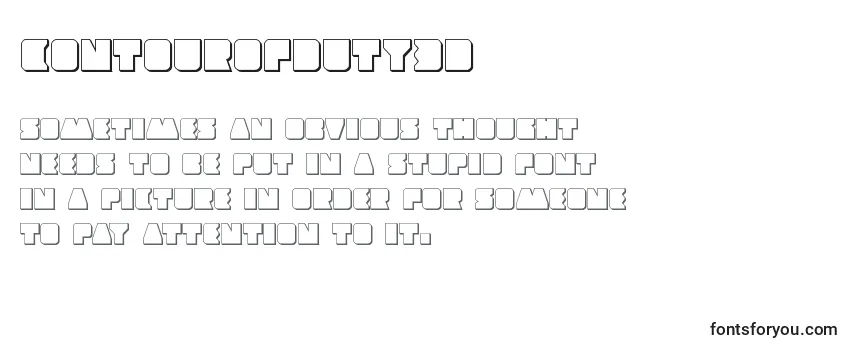 Шрифт Contourofduty3D