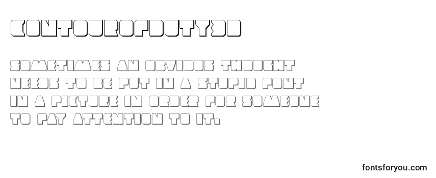 Contourofduty3D Font