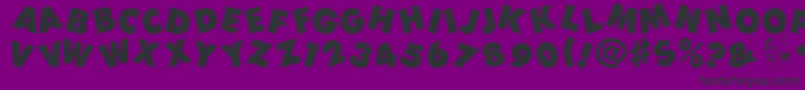 フォントDevo – 紫の背景に黒い文字