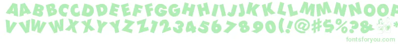 Devo-Schriftart – Grüne Schriften