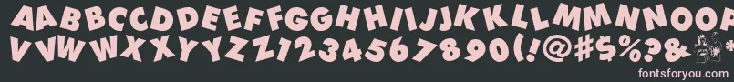Devo Font – Pink Fonts on Black Background