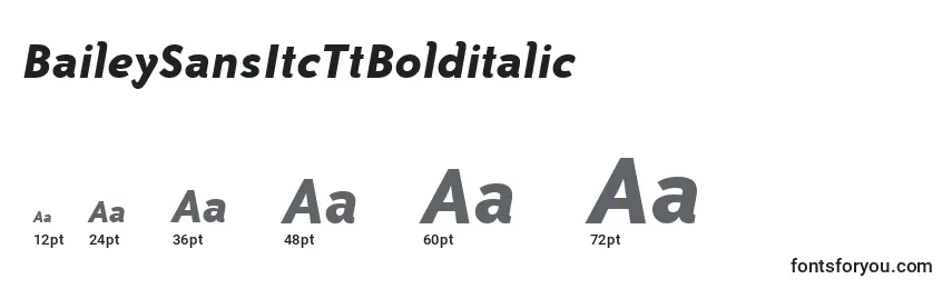 BaileySansItcTtBolditalic Font Sizes