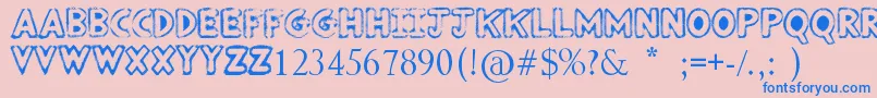 PunkedOut Font – Blue Fonts on Pink Background