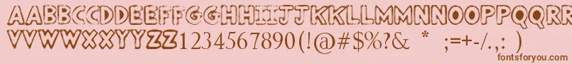 PunkedOut Font – Brown Fonts on Pink Background