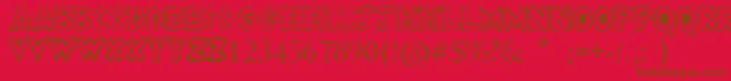 PunkedOut Font – Brown Fonts on Red Background