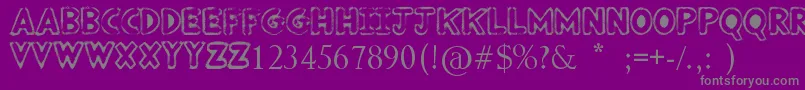 フォントPunkedOut – 紫の背景に灰色の文字