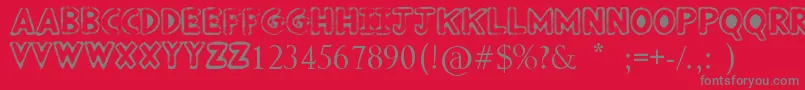 PunkedOut Font – Gray Fonts on Red Background