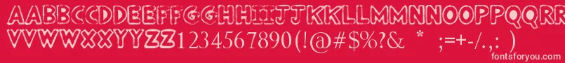 PunkedOut Font – Pink Fonts on Red Background