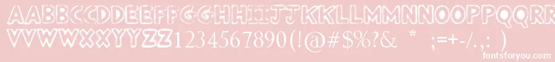 PunkedOut Font – White Fonts on Pink Background