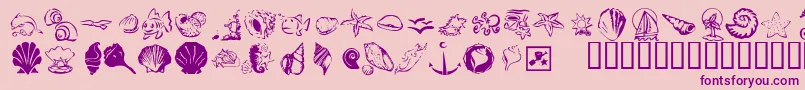 KrDownByTheSea Font – Purple Fonts on Pink Background