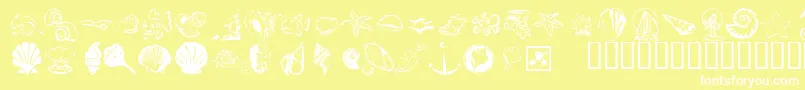 KrDownByTheSea Font – White Fonts on Yellow Background