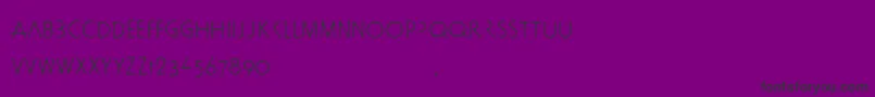 Czcionka Docbtrial – czarne czcionki na fioletowym tle