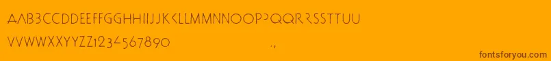 Docbtrial Font – Brown Fonts on Orange Background