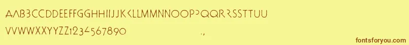 Docbtrial Font – Brown Fonts on Yellow Background