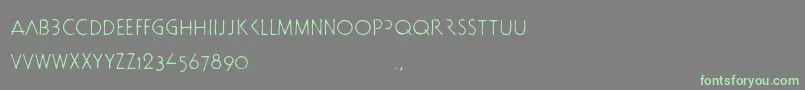 Docbtrial Font – Green Fonts on Gray Background