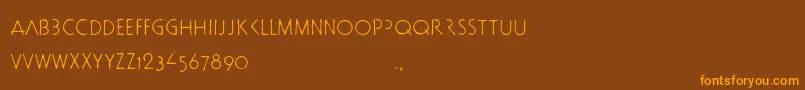 Docbtrial Font – Orange Fonts on Brown Background