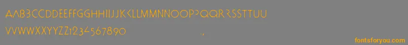 Docbtrial Font – Orange Fonts on Gray Background