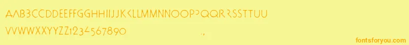 Docbtrial Font – Orange Fonts on Yellow Background
