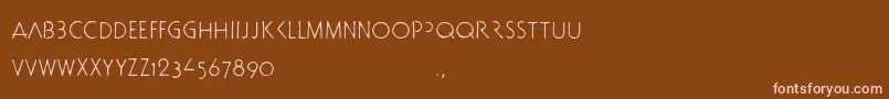 フォントDocbtrial – 茶色の背景にピンクのフォント