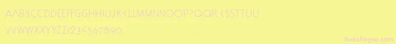 Czcionka Docbtrial – różowe czcionki na żółtym tle