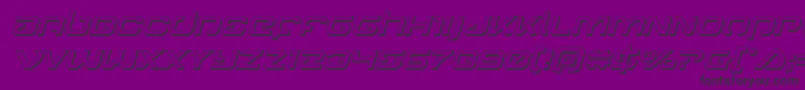 Gunrunner3Dital Font – Black Fonts on Purple Background