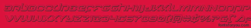 Gunrunner3Dital Font – Black Fonts on Red Background