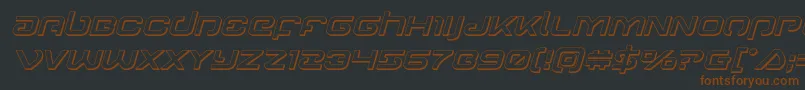 Gunrunner3Dital Font – Brown Fonts on Black Background