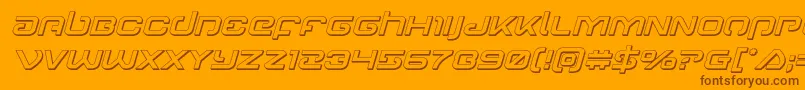 Gunrunner3Dital Font – Brown Fonts on Orange Background