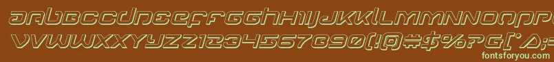 Gunrunner3Dital Font – Green Fonts on Brown Background