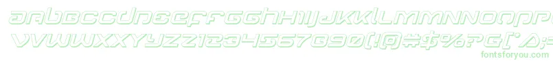 Gunrunner3Dital Font – Green Fonts on White Background