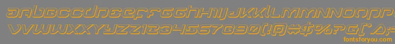 Gunrunner3Dital Font – Orange Fonts on Gray Background