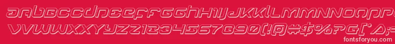 Gunrunner3Dital Font – Pink Fonts on Red Background