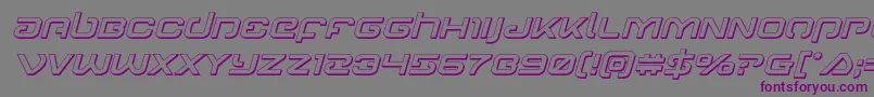 Gunrunner3Dital-Schriftart – Violette Schriften auf grauem Hintergrund