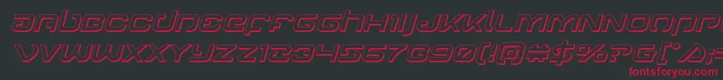 Gunrunner3Dital Font – Red Fonts on Black Background