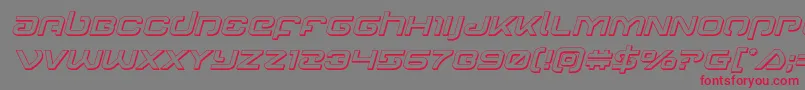 Gunrunner3Dital Font – Red Fonts on Gray Background