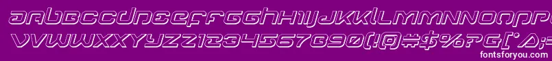 Gunrunner3Dital Font – White Fonts on Purple Background