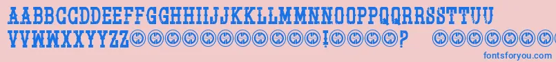 Шрифт Pistolgrippump – синие шрифты на розовом фоне