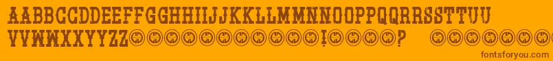Шрифт Pistolgrippump – коричневые шрифты на оранжевом фоне