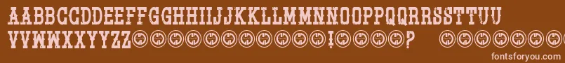 Pistolgrippump Font – Pink Fonts on Brown Background