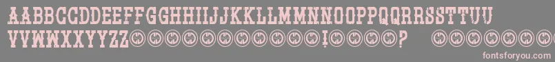 Pistolgrippump Font – Pink Fonts on Gray Background