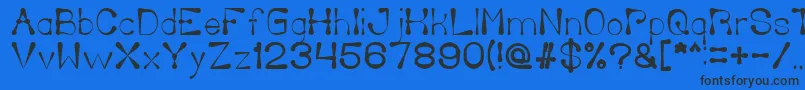 DeliciousKetchup Font – Black Fonts on Blue Background