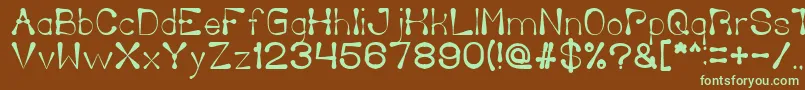 DeliciousKetchup Font – Green Fonts on Brown Background