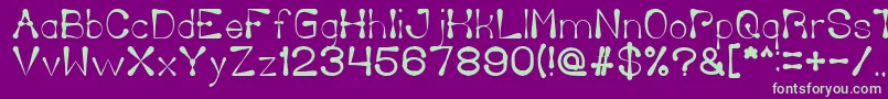 DeliciousKetchup Font – Green Fonts on Purple Background