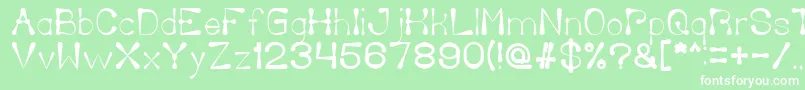 DeliciousKetchup Font – White Fonts on Green Background