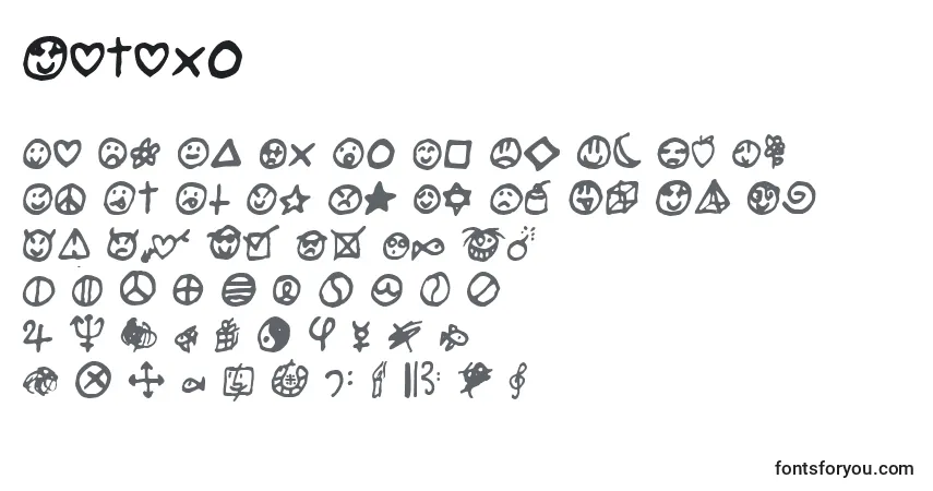A fonte Salade – alfabeto, números, caracteres especiais
