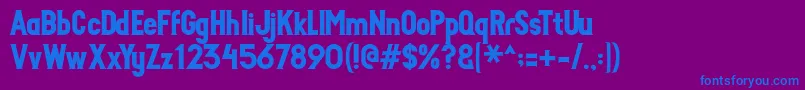 Шрифт IdahoConradGarner – синие шрифты на фиолетовом фоне