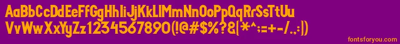 IdahoConradGarner Font – Orange Fonts on Purple Background