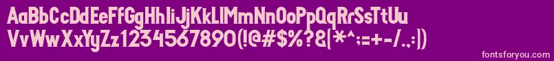 IdahoConradGarner Font – Pink Fonts on Purple Background