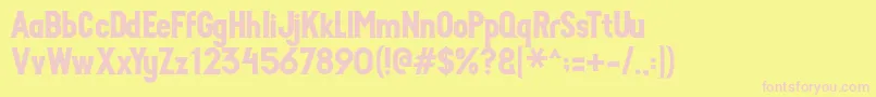 IdahoConradGarner Font – Pink Fonts on Yellow Background